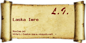 Laska Imre névjegykártya